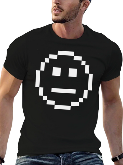 Camiseta Hombre Pixel Art Emoticono Divertido