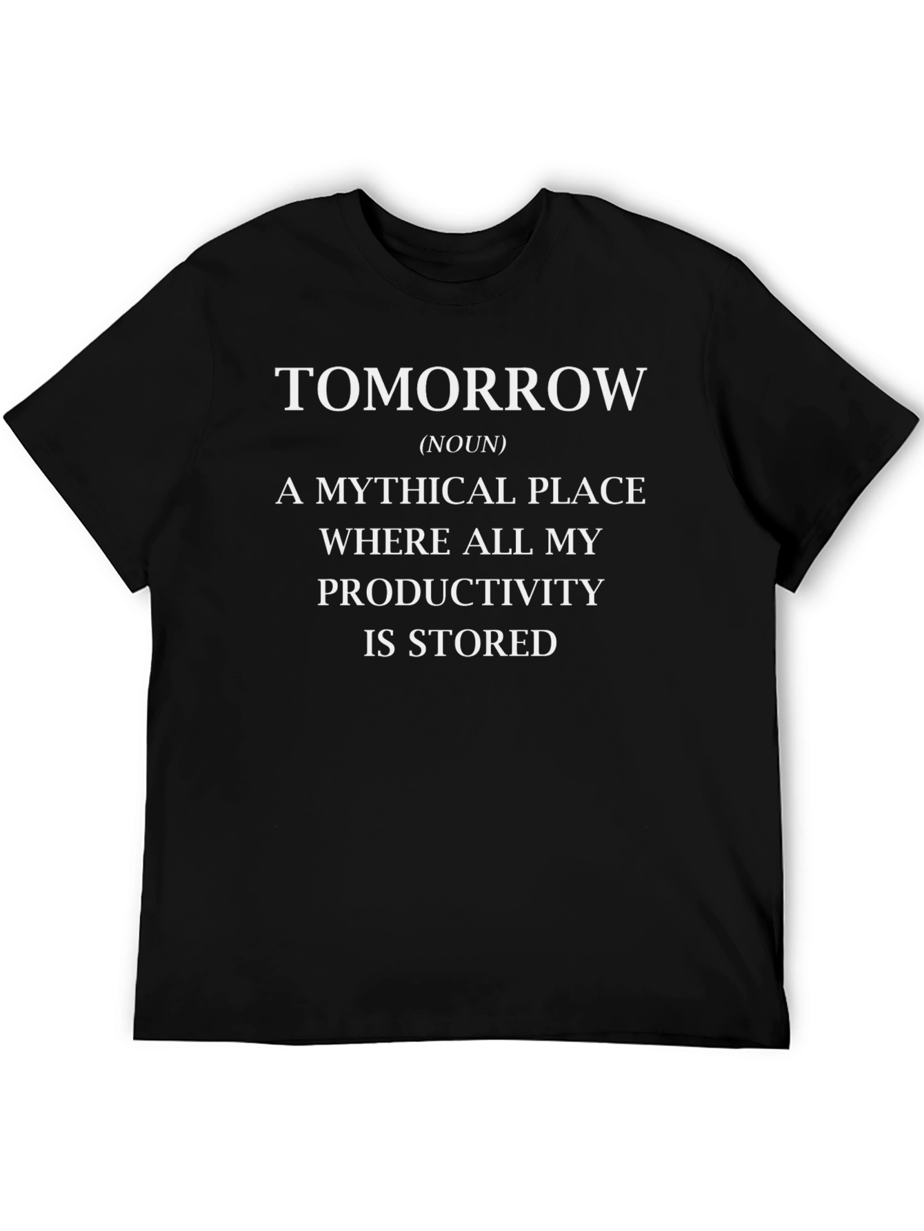 Camiseta Negra Humor Mañana Productividad