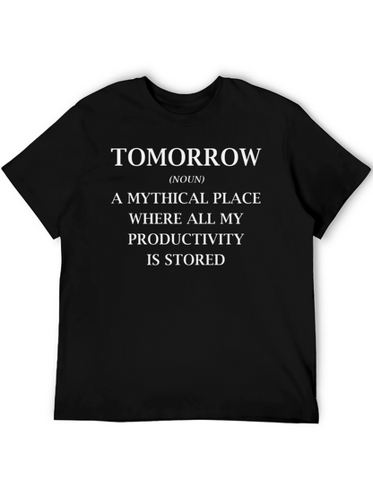 Camiseta Negra Humor Mañana Productividad