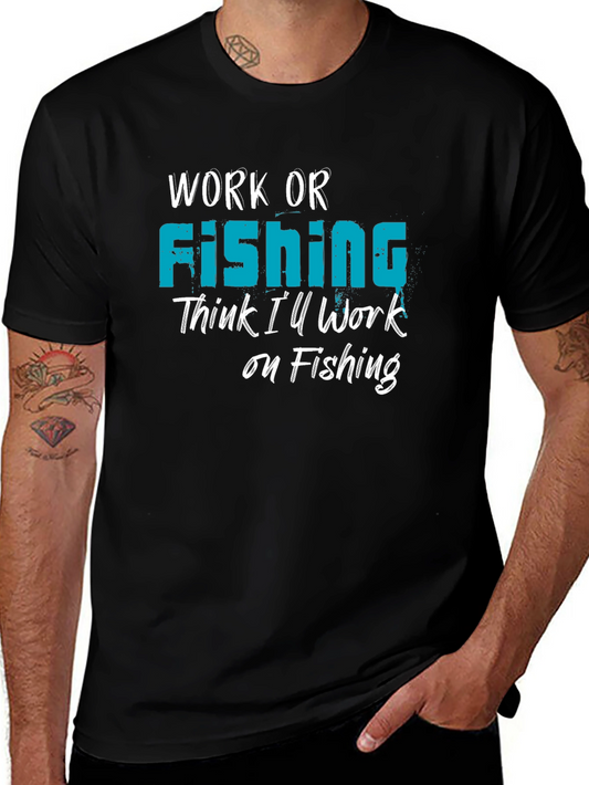 Camiseta Negra Work or Fishing