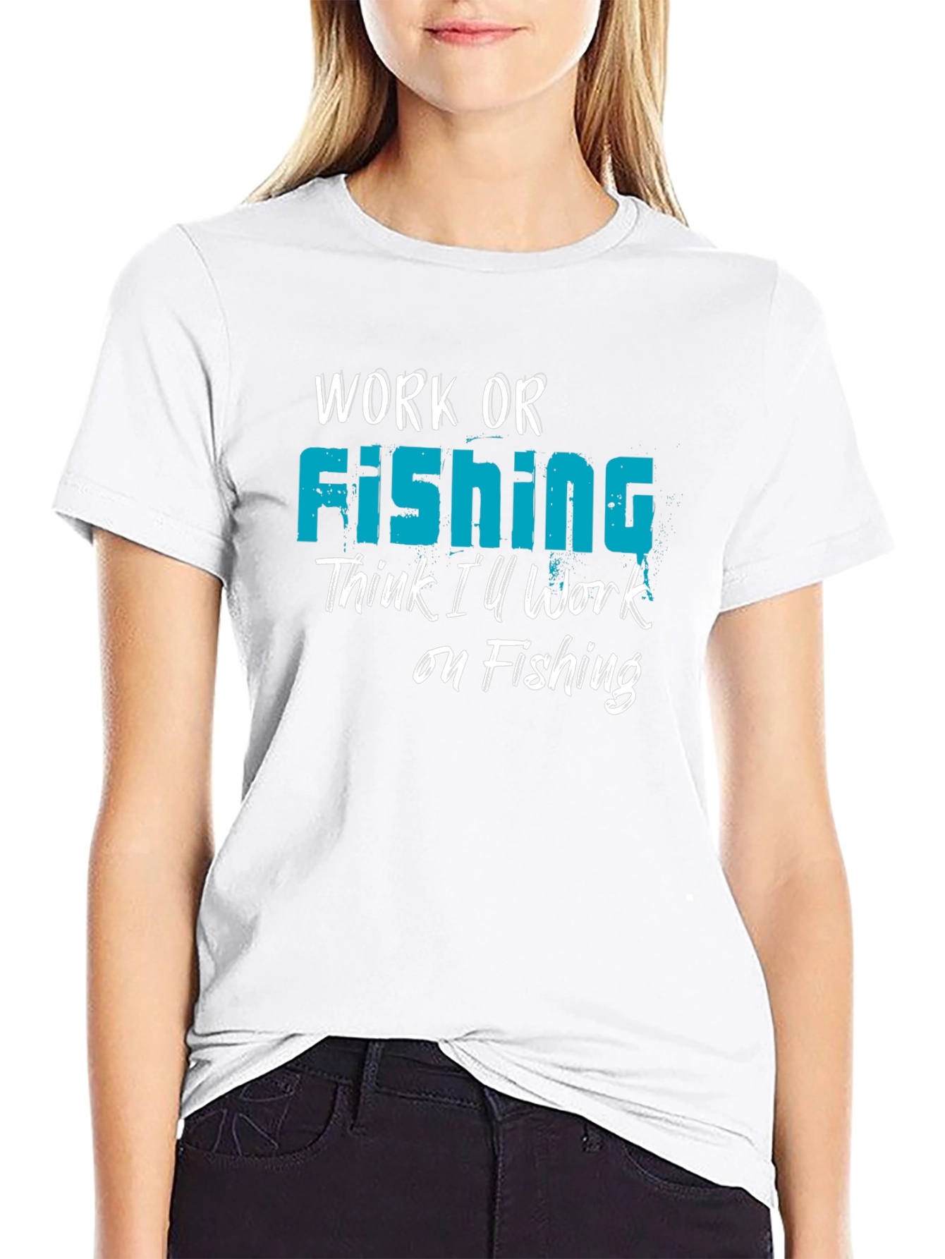 Camiseta Negra Work or Fishing