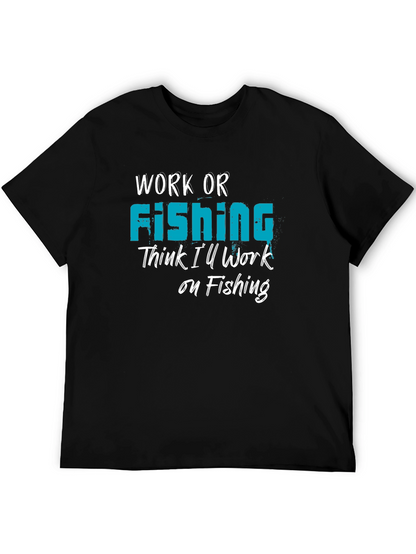 Camiseta Negra Work or Fishing