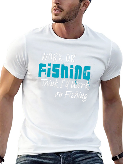 Camiseta Negra Work or Fishing