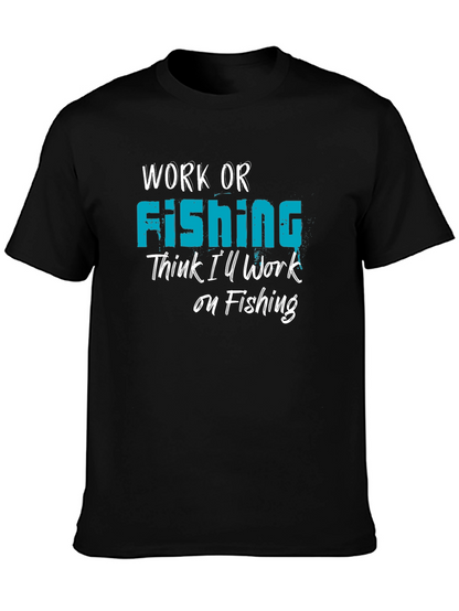 Camiseta Negra Work or Fishing