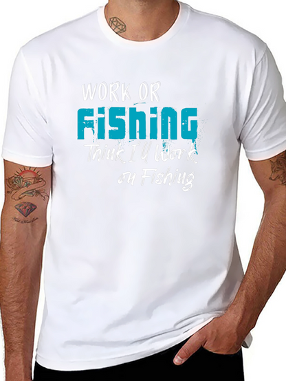 Camiseta Negra Work or Fishing