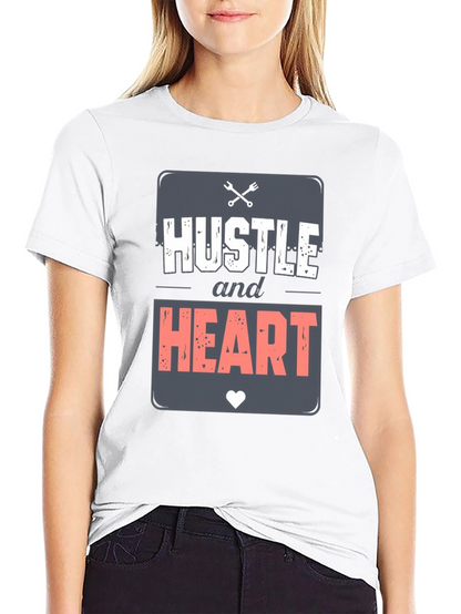 Camiseta Negra Hustle and Heart para Hombre