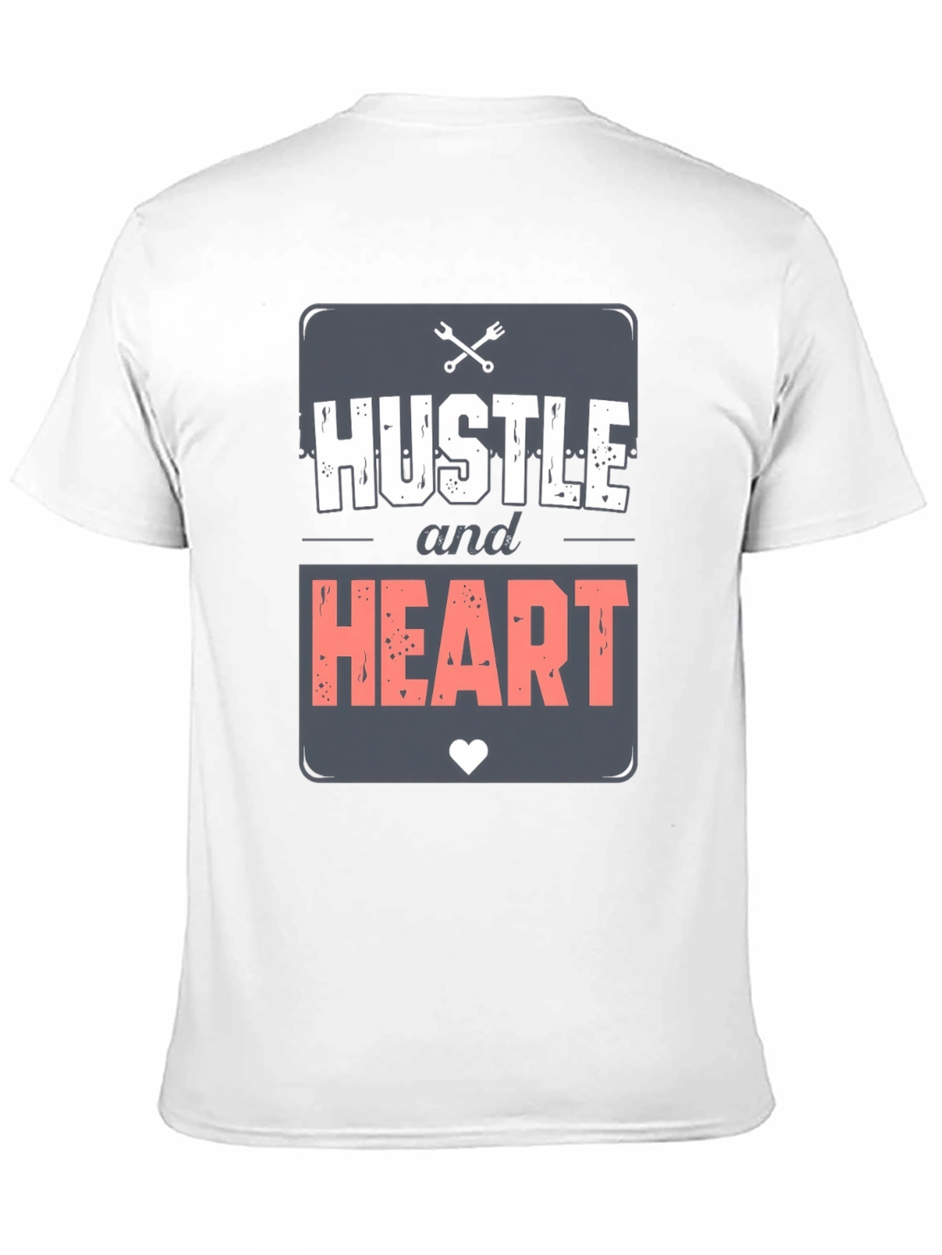 Camiseta Negra Hustle and Heart para Hombre