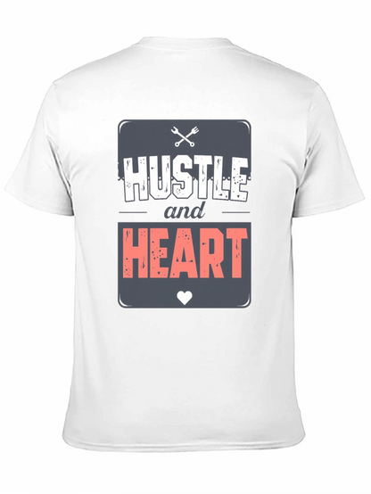 Camiseta Negra Hustle and Heart para Hombre