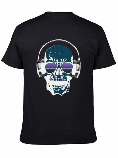 Camiseta Negra con Calavera DJ