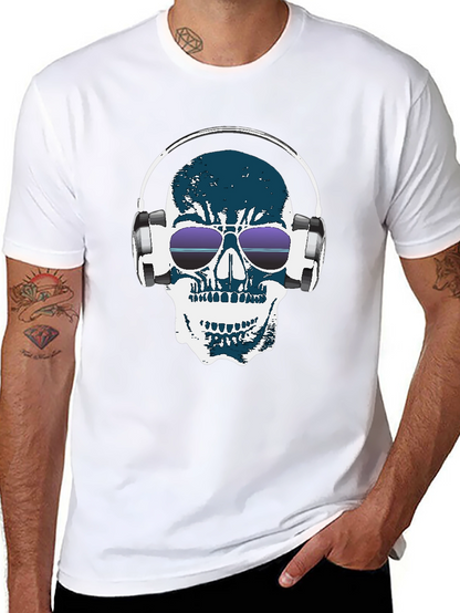 Camiseta Negra con Calavera DJ