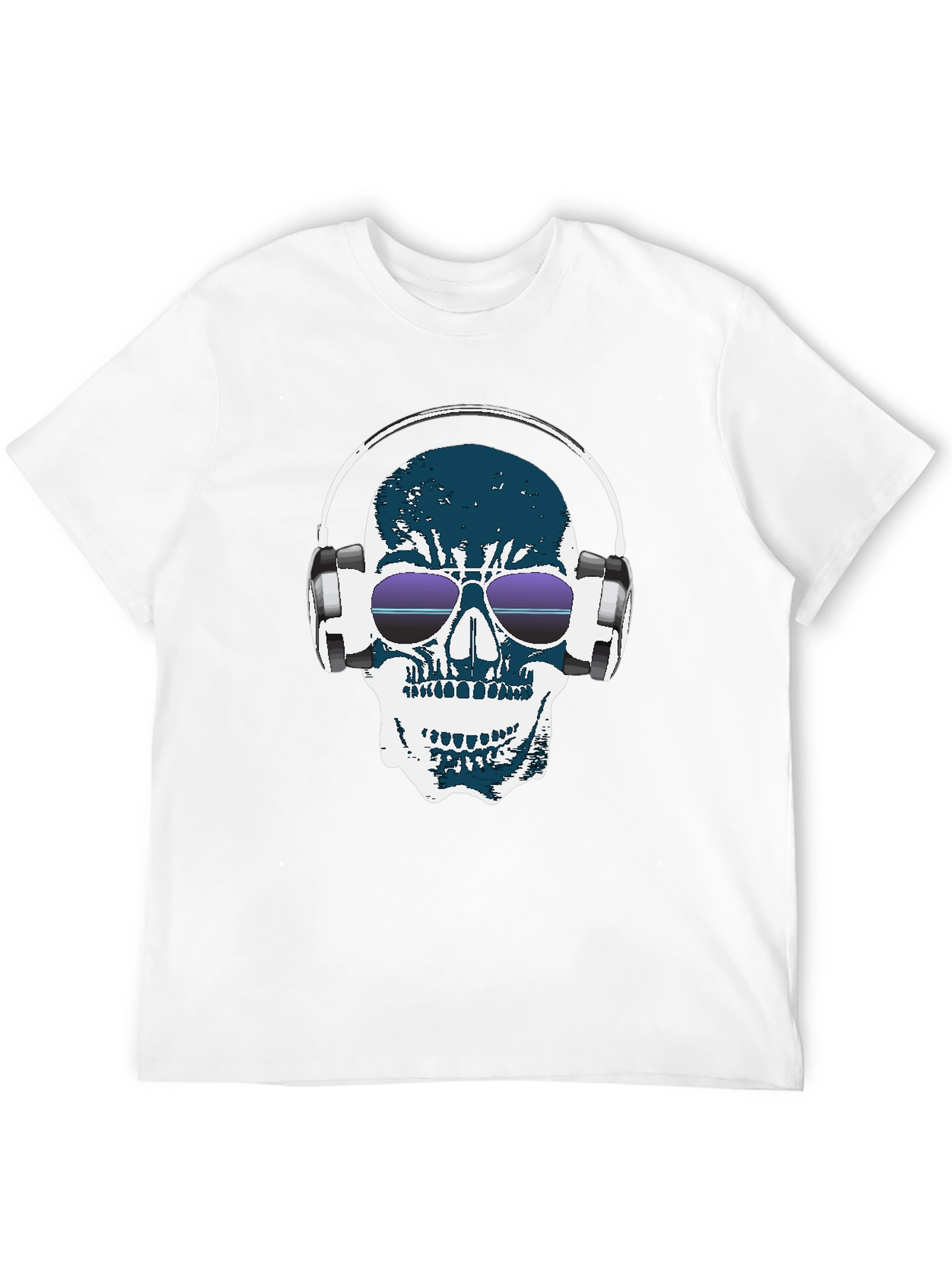 Camiseta Negra con Calavera DJ