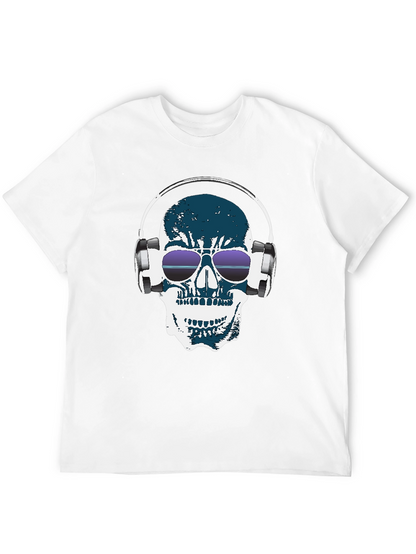 Camiseta Negra con Calavera DJ
