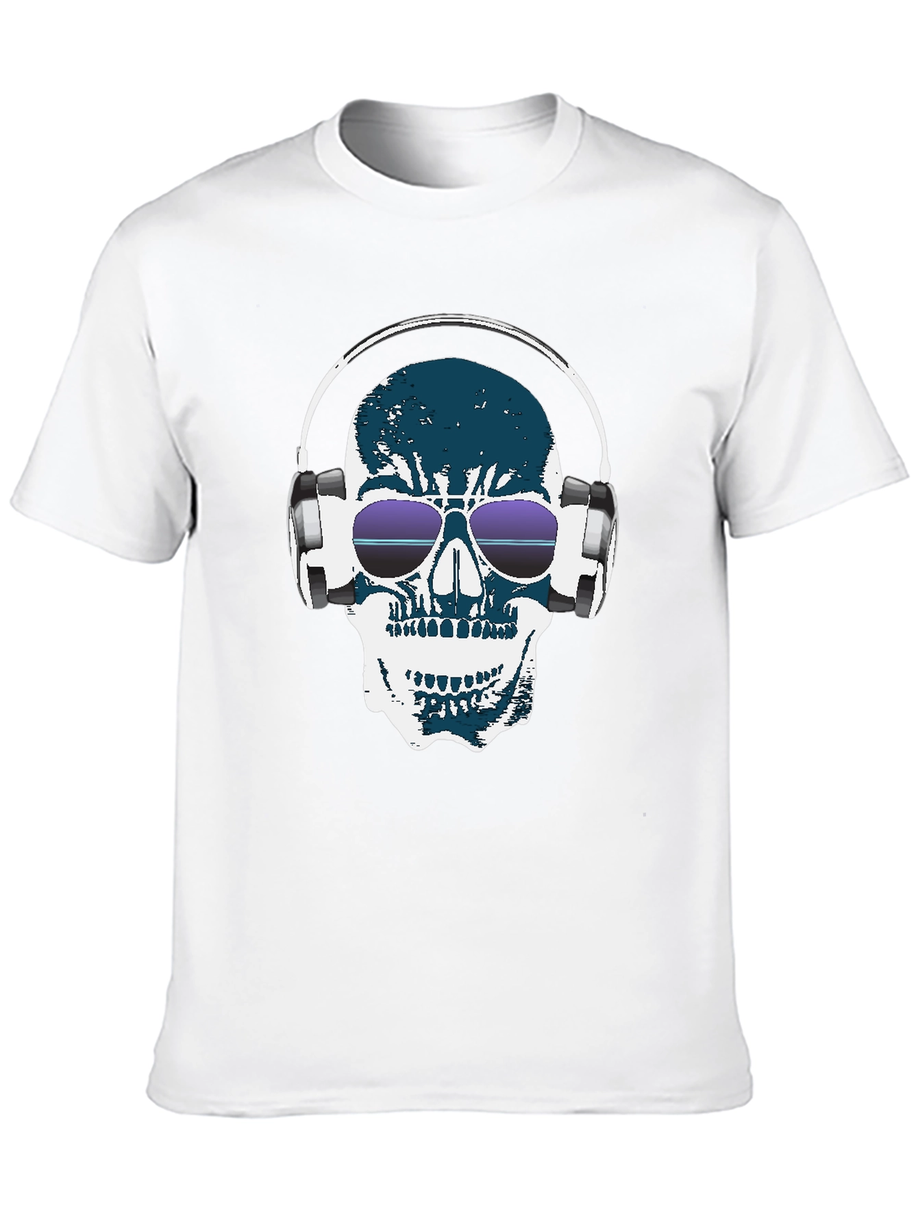 Camiseta Negra con Calavera DJ