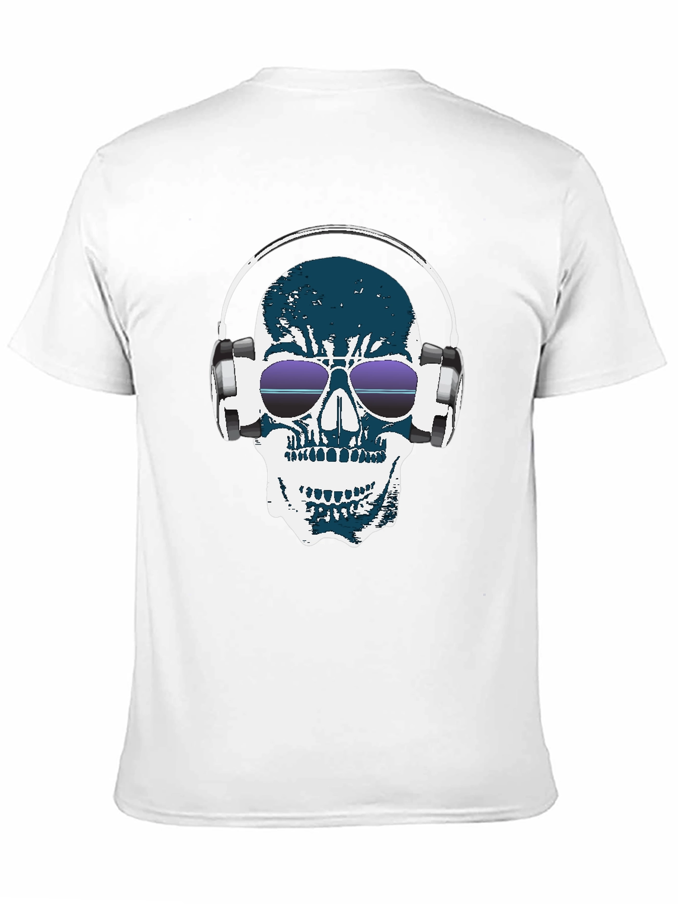 Camiseta Negra con Calavera DJ