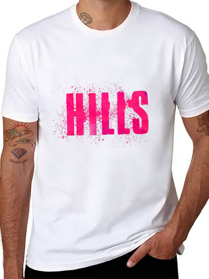 Camiseta Negra Hills Rosa con Diseño Atrevido