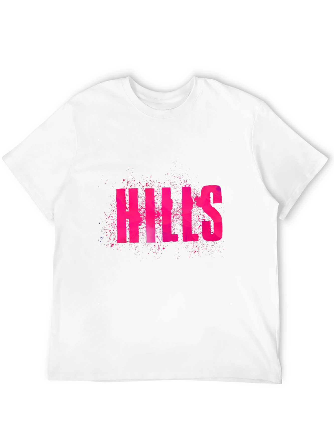 Camiseta Negra Hills Rosa con Diseño Atrevido
