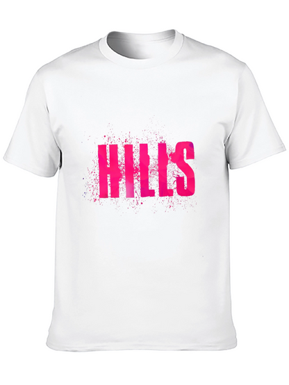 Camiseta Negra Hills Rosa con Diseño Atrevido