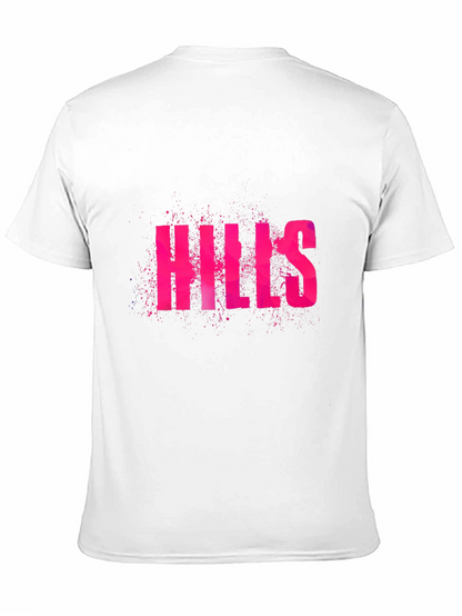 Camiseta Negra Hills Rosa con Diseño Atrevido
