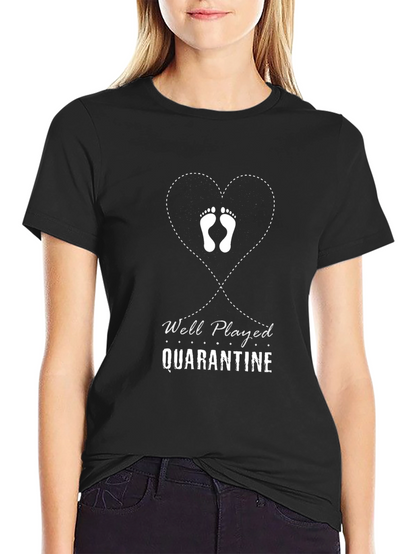 Camiseta Negra Divertida Well Played Quarantine
