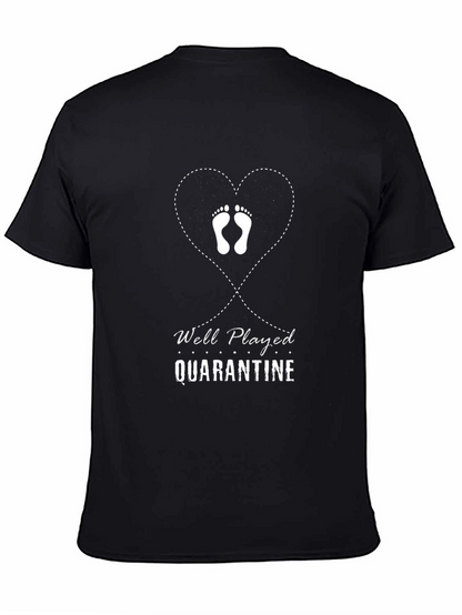 Camiseta Negra Divertida Well Played Quarantine