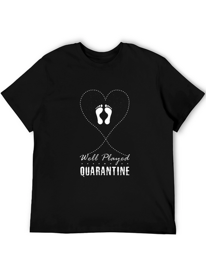 Camiseta Negra Divertida Well Played Quarantine