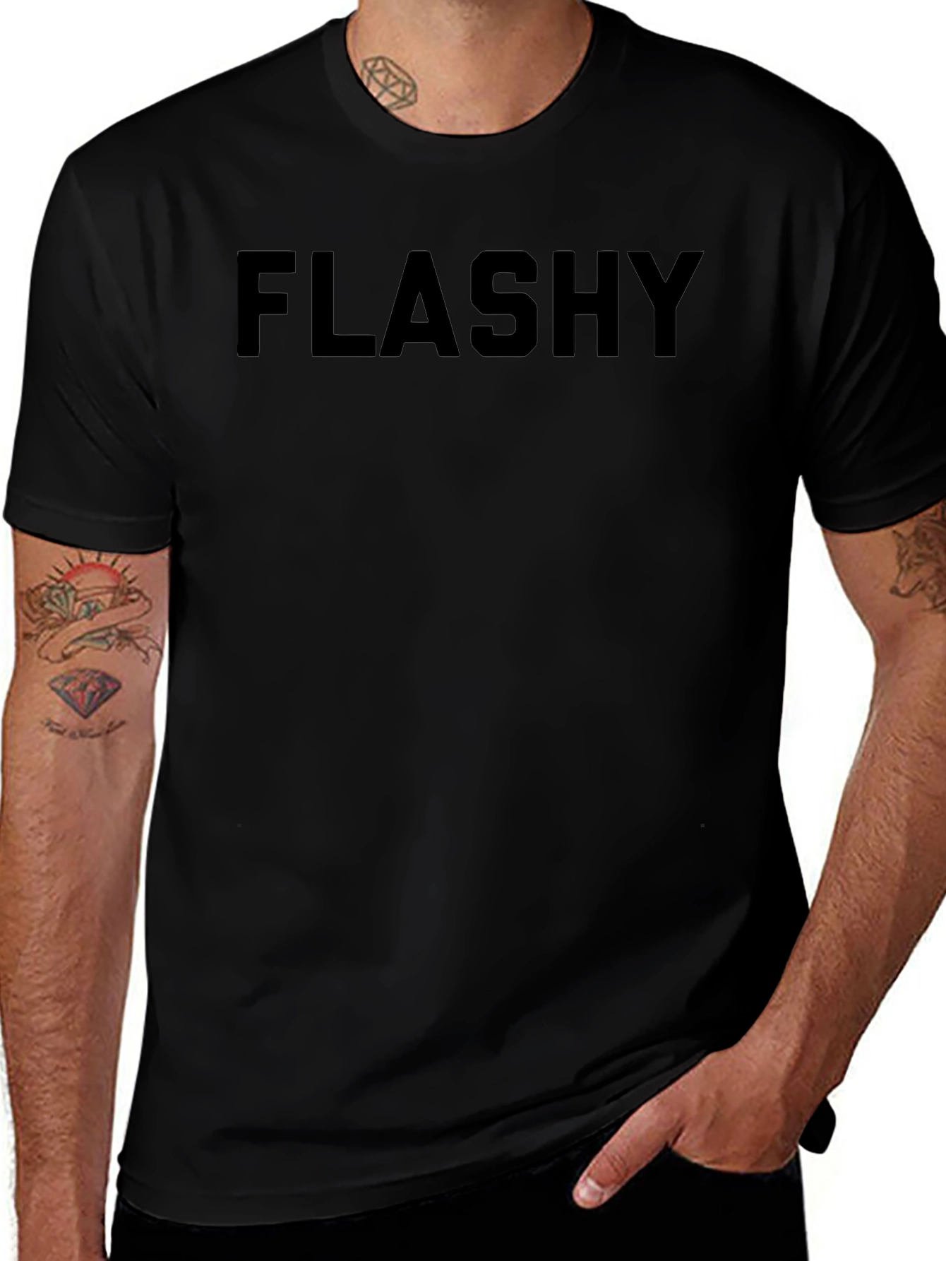 Camiseta Negra Flashy para Hombre
