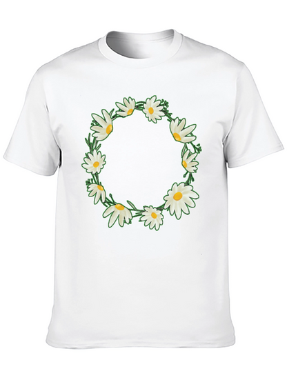 Camiseta Negra con Corona de Margaritas