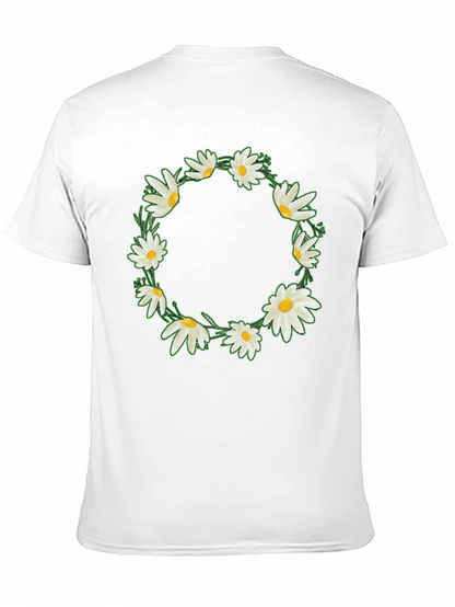 Camiseta Negra con Corona de Margaritas