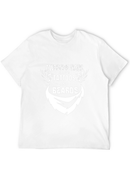 Camiseta Negra: Dads Awesome Tattoos & Beards