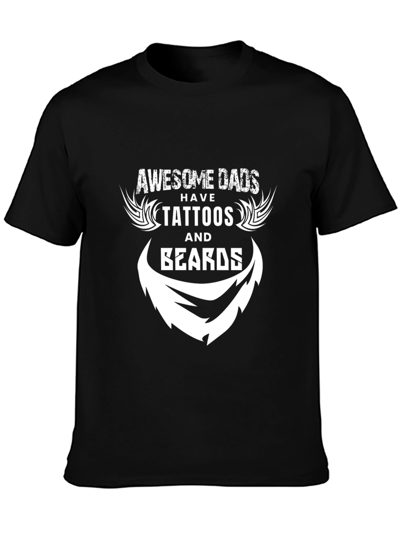 Camiseta Negra: Dads Awesome Tattoos & Beards