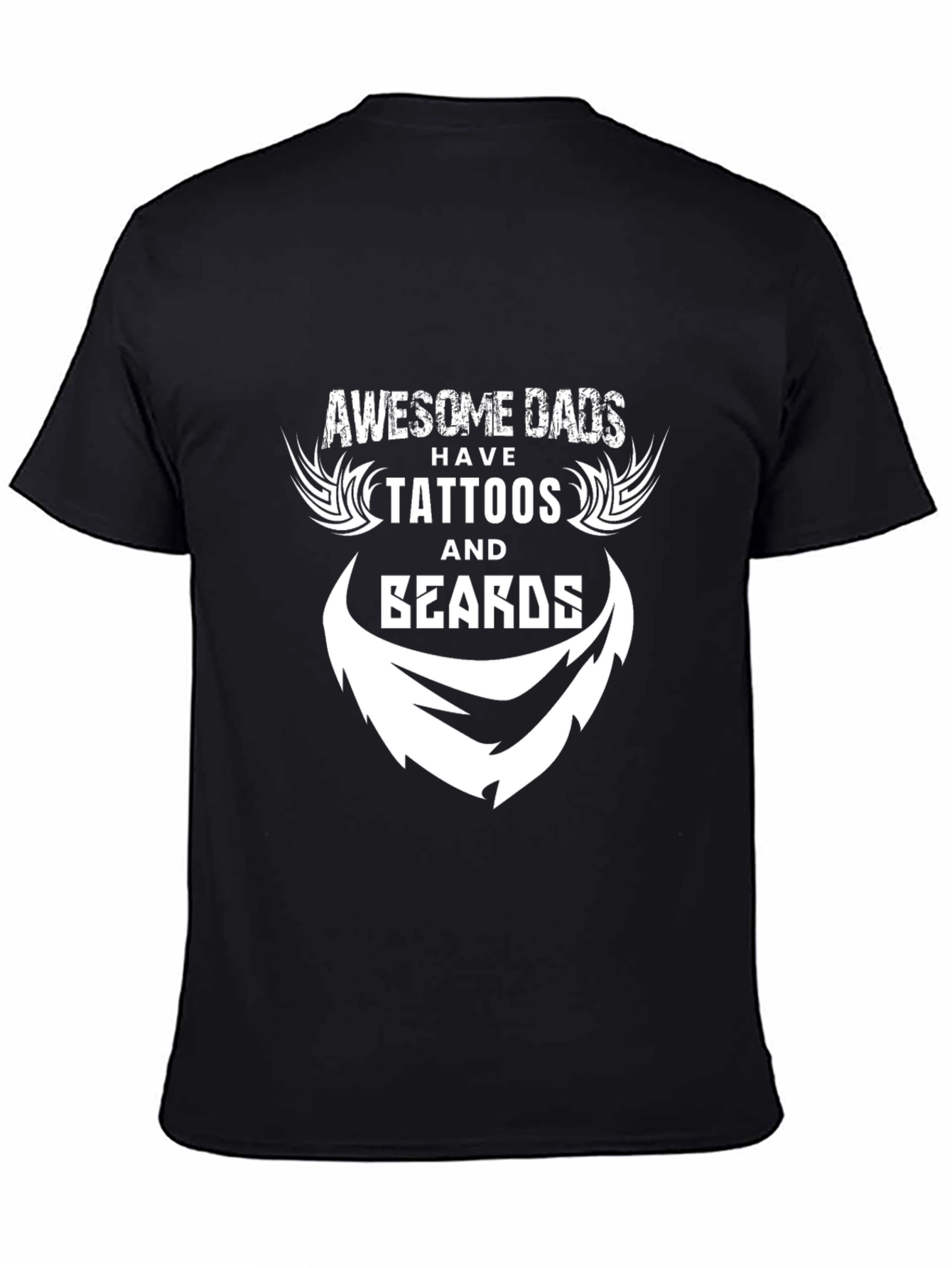 Camiseta Negra: Dads Awesome Tattoos & Beards