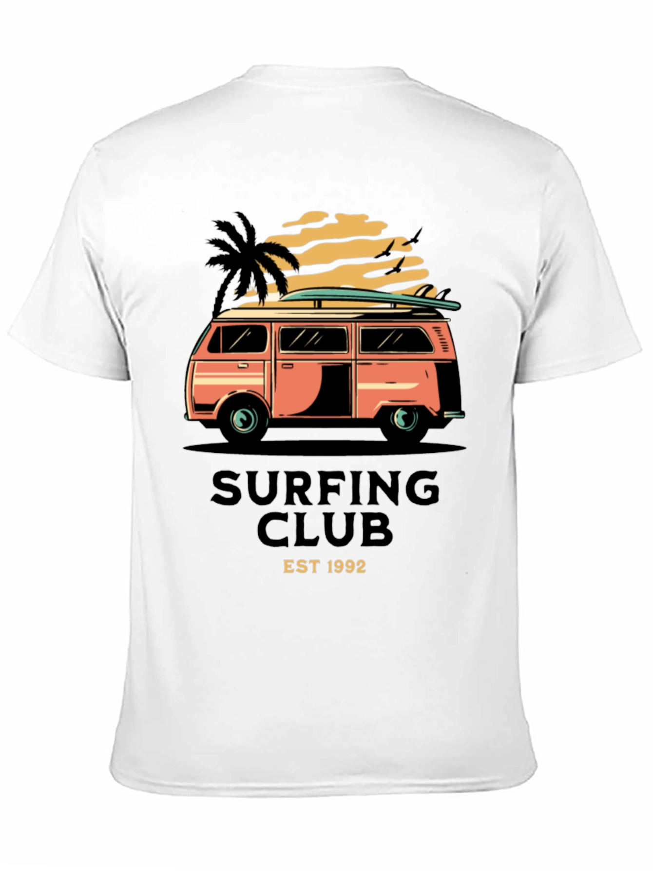 Camiseta Negra Surf Club Est 1992