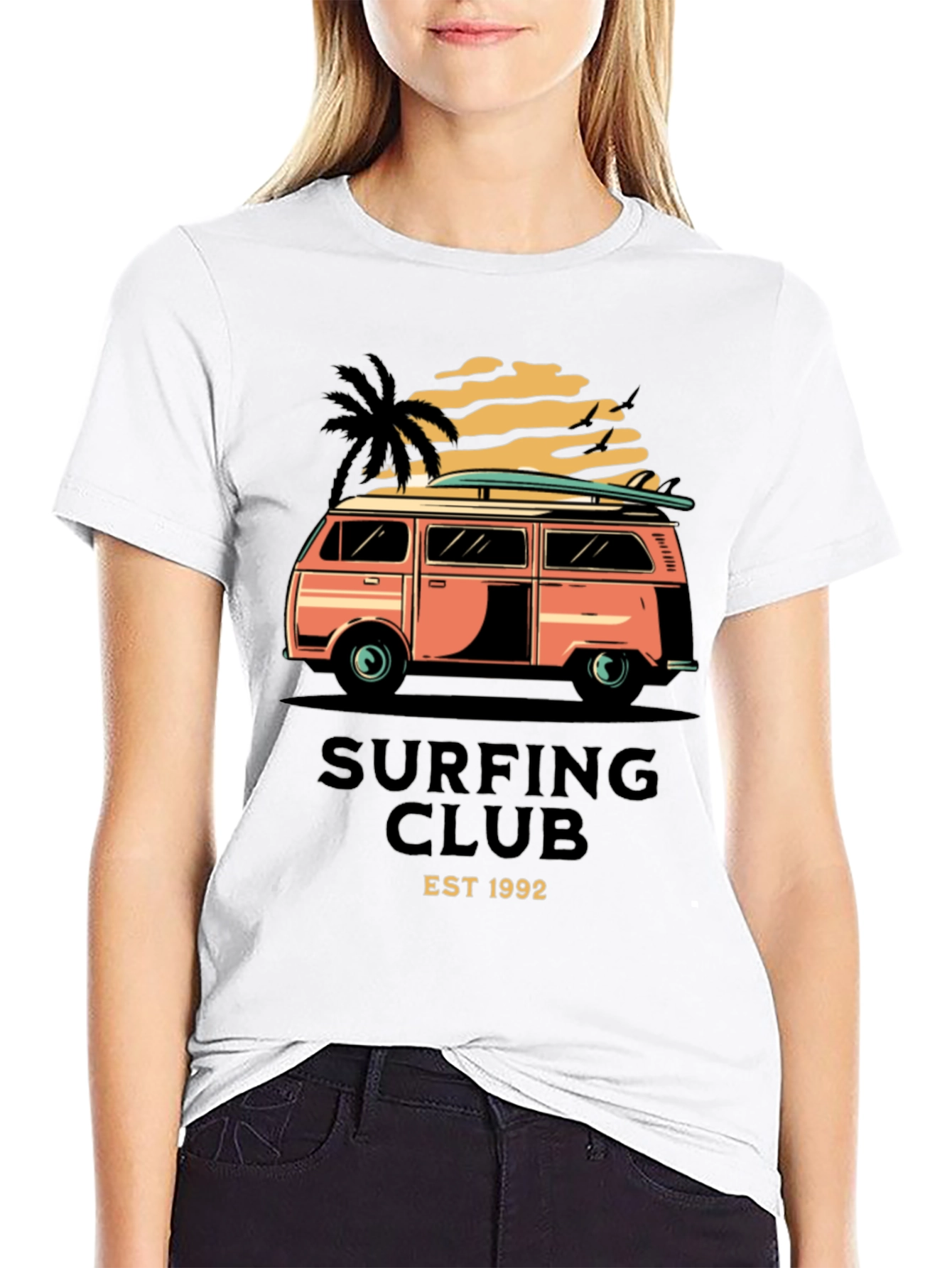 Camiseta Negra Surf Club Est 1992