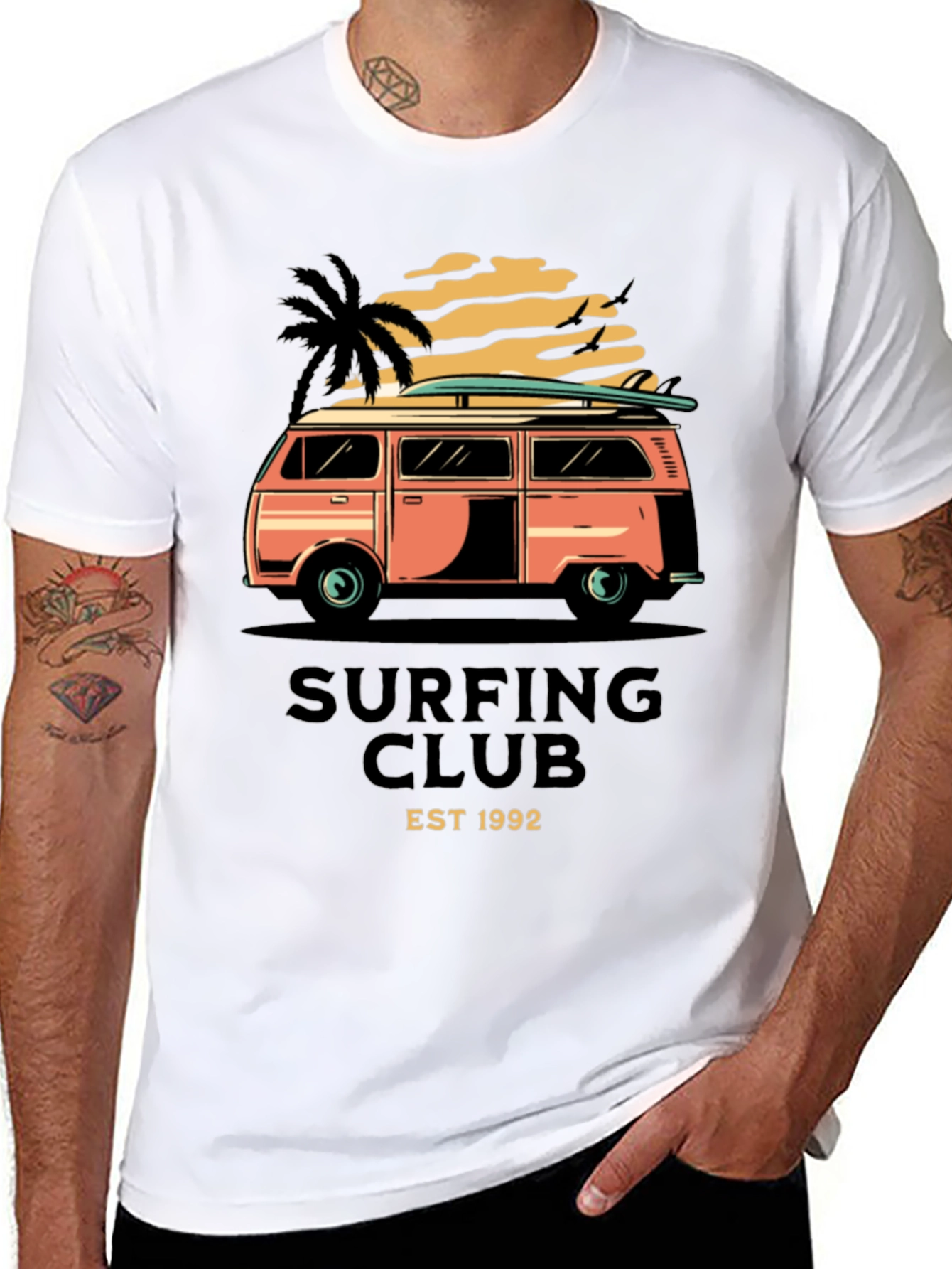 Camiseta Negra Surf Club Est 1992
