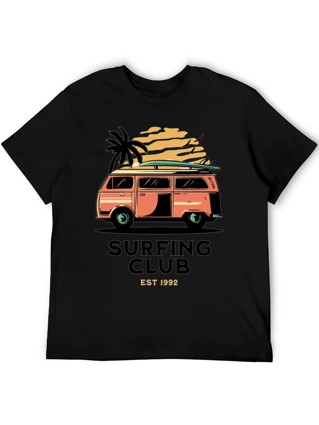 Camiseta Negra Surf Club Est 1992