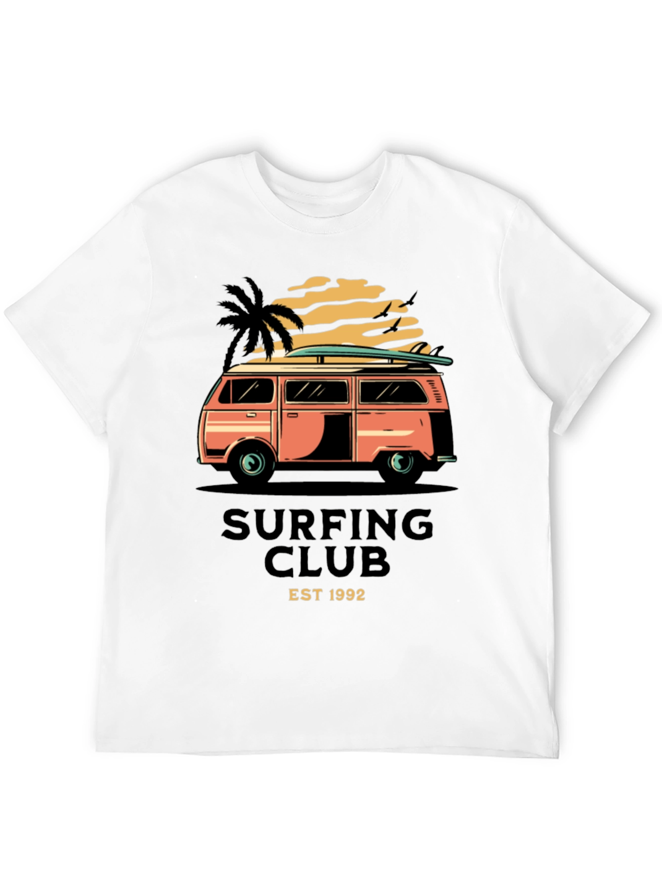 Camiseta Negra Surf Club Est 1992
