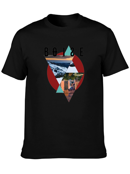 Camiseta Negra Boise Diseño Gráfico
