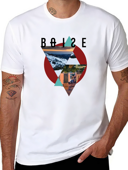 Camiseta Negra Boise Diseño Gráfico