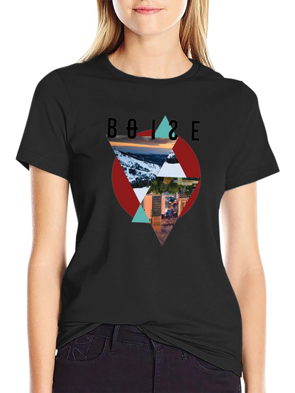 Camiseta Negra Boise Diseño Gráfico
