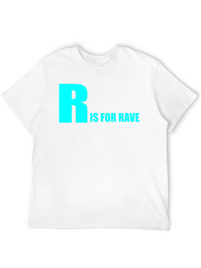 Camiseta Negra R is for Rave Algodón Cómoda