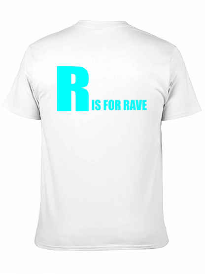 Camiseta Negra R is for Rave Algodón Cómoda
