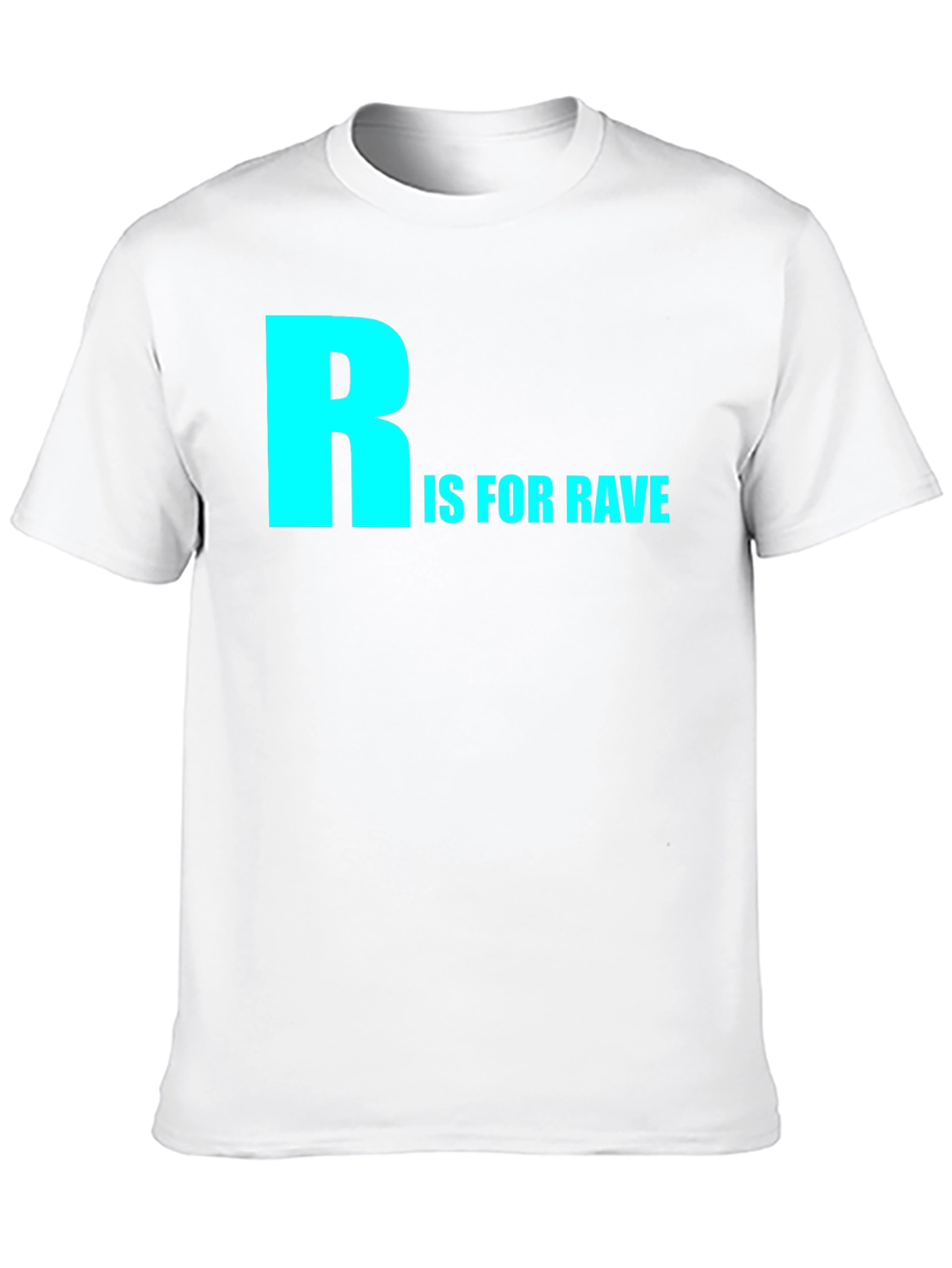 Camiseta Negra R is for Rave Algodón Cómoda