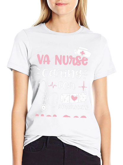 Camiseta Negra VA Nurse Caring for America