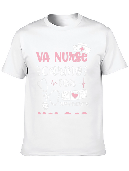 Camiseta Negra VA Nurse Caring for America