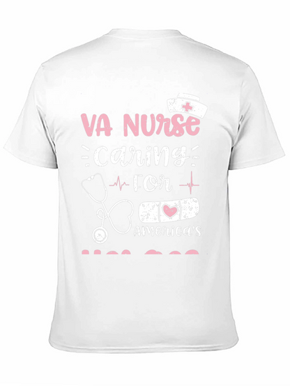 Camiseta Negra VA Nurse Caring for America