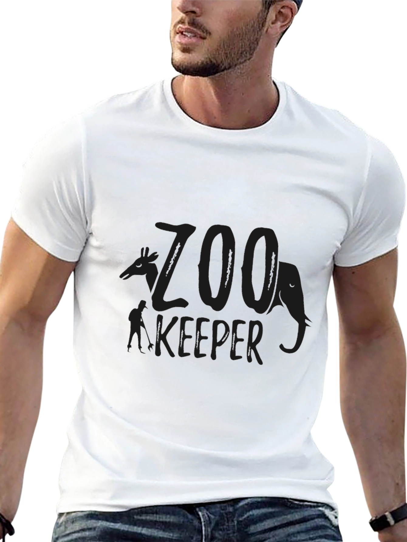 Camiseta Negra Zoo Keeper para Hombre