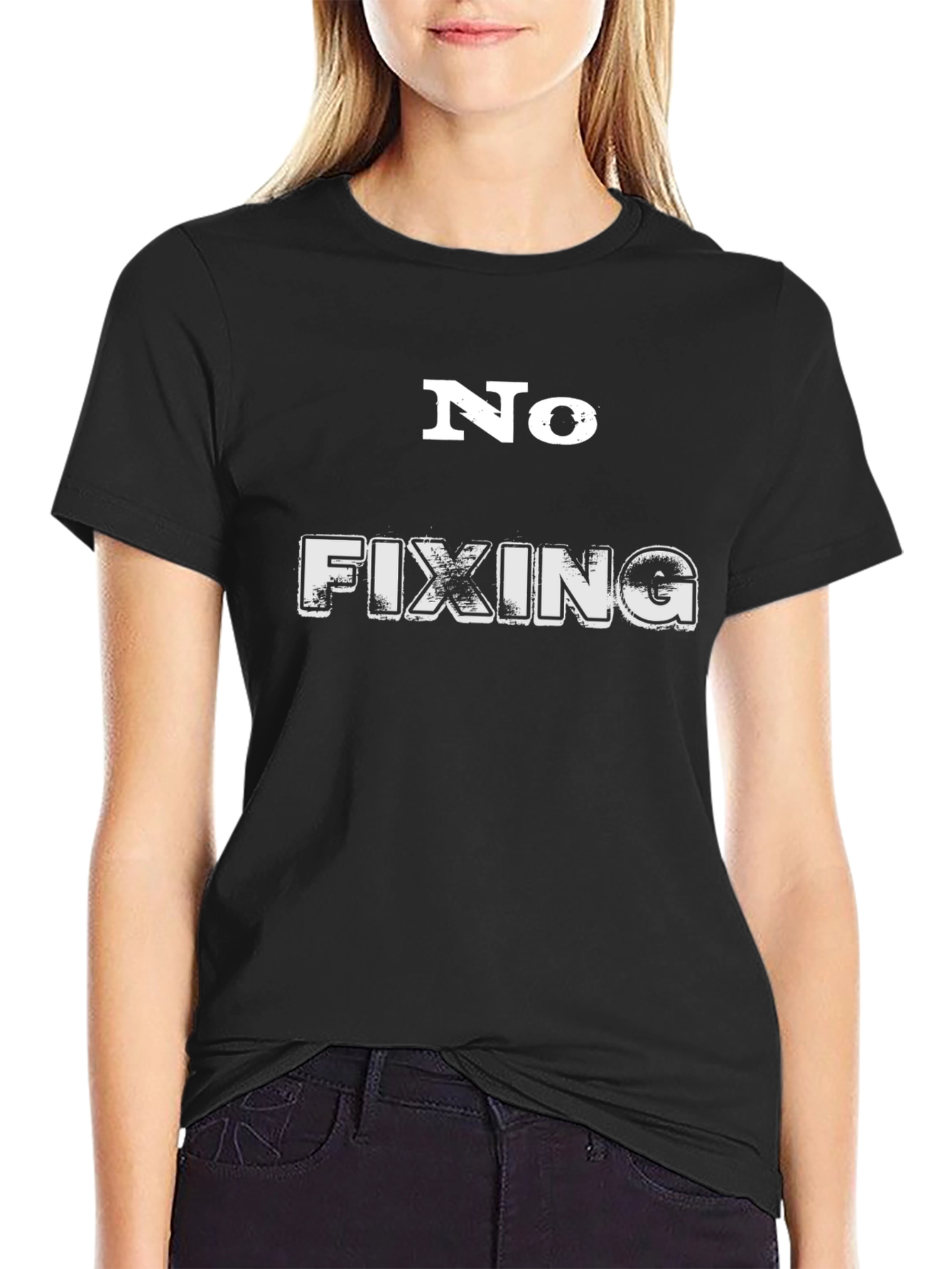 Camiseta Hombre Negra No Fixing Informal