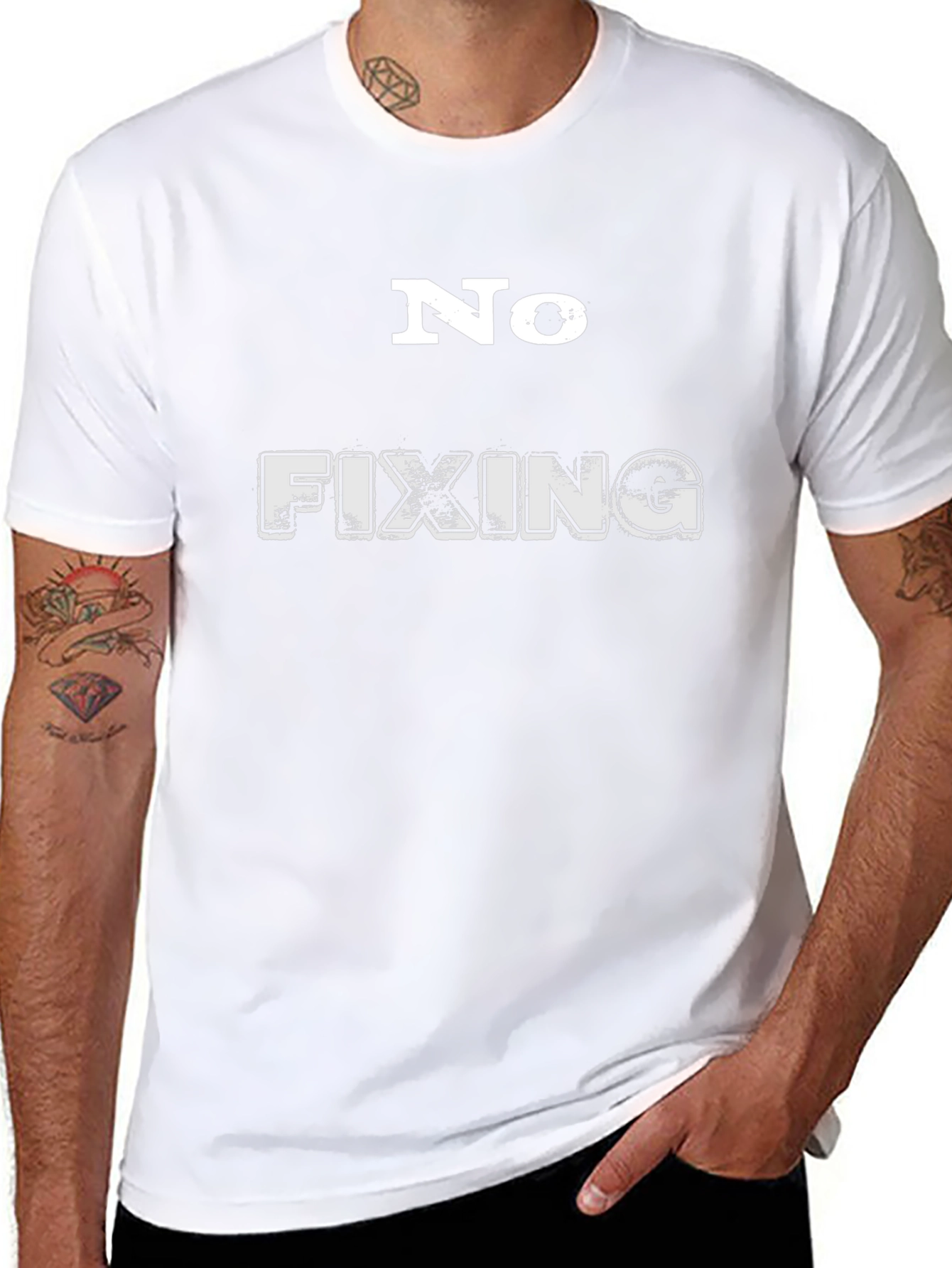 Camiseta Hombre Negra No Fixing Informal
