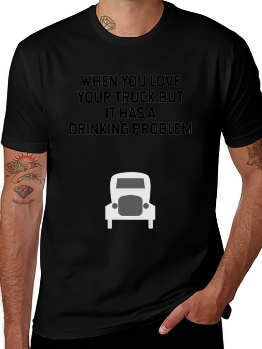 Camiseta Negra: Amo Mi Camión Bebedor