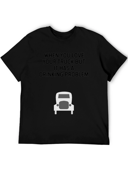Camiseta Negra: Amo Mi Camión Bebedor